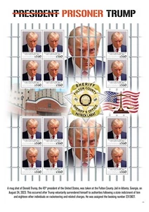 Donald Trump Mug Shot MNH Stamps 2023 Guyana 12 Stamps - Picture 1 of 1