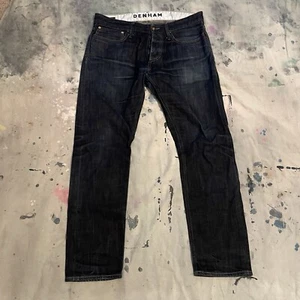 Denham razor slim fit dark wash raw selvedge redline denim jeans 33 - Picture 1 of 11