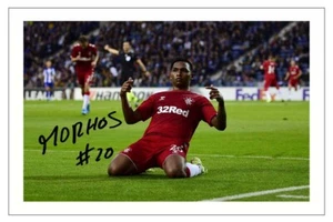FOTO Autógrafo Firmado ALFREDO MORELOS Fan Regalo Firma Impresión RANGERS - Imagen 1 de 1