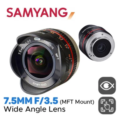 Samyang 7.5mm Ultra Wide Angle Fisheye Lens for Micro Four Thirds - Image 1 of 4