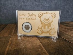 Neu Baby Taufe Glück Sixpence Geschenk - Bild 1 von 3