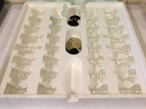 GLASS CHESS REPLACEMENT PIECES 16 Clear 16 Frosty Board Available Choose Select - Picture 1 of 21