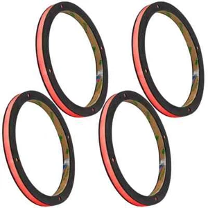 4x 8" LED Lautsprecherringe 1/2" Abstandhalter - DS18 LRING8 RGB klar Kunststoff Plexiglas - Bild 1 von 4