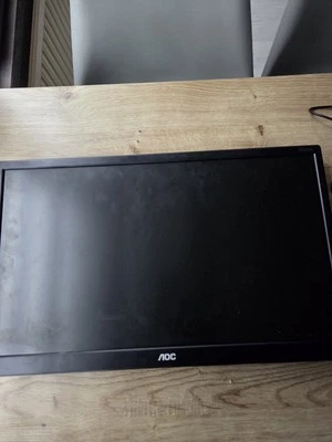Monitor AOC E2270SWDN 21.5 Zoll LED LCD Monitor - Schwarz Mit Fuß DVI D-SUB - Bild 1 von 3