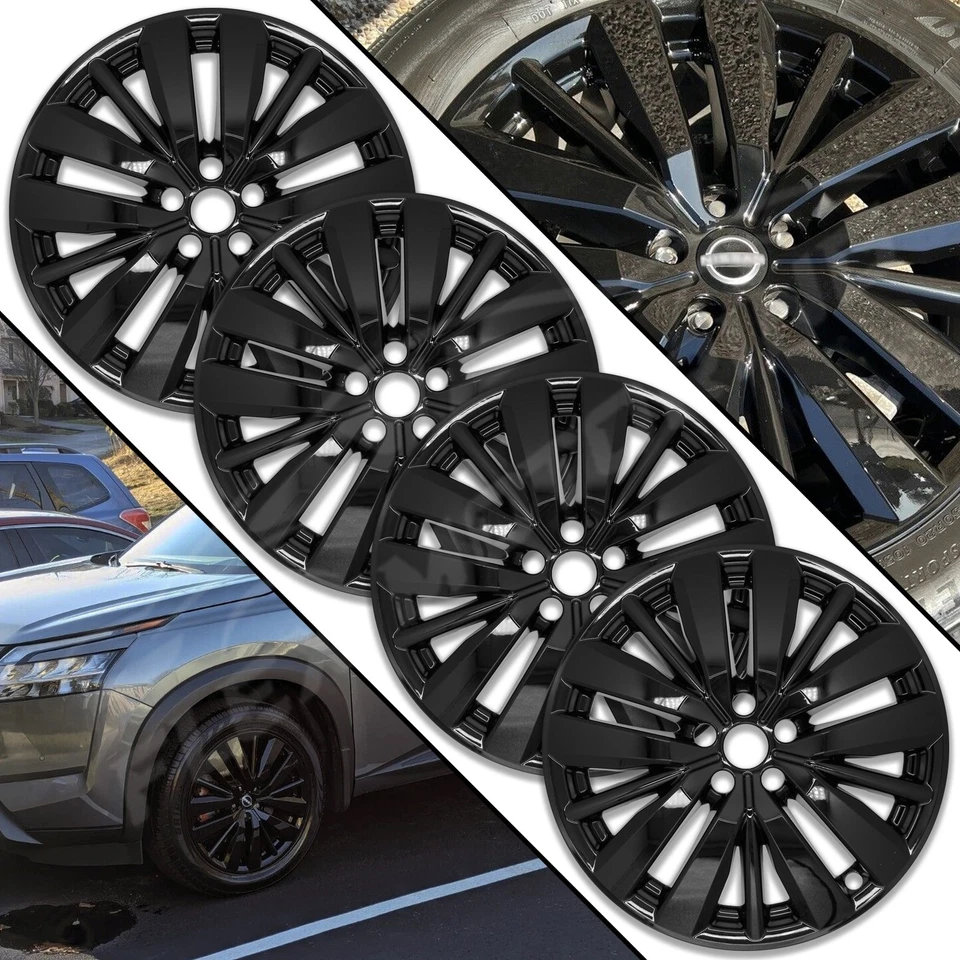 Wheel Gloss Black Skin Covers Set 4 FOR 2022-2025 Nissan Pathfinder SL 20" - Image 1 of 4
