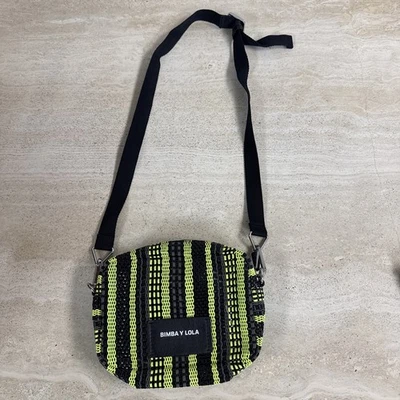 Bimba Y Lola Bag Designer Green & Black Shoulder Crossbody Bag With Logo - Image 1 of 4