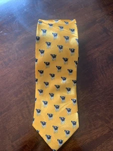 FERRECCI MENS TIE Yellow Cows 3.25 X 60 - Picture 1 of 3
