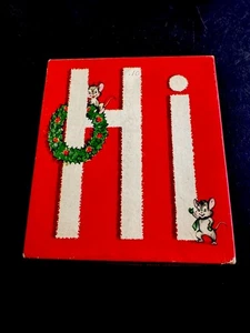 1 Good Housekeeping EMPTY BOX, Once Held 12 VTG Xmas Greeting Cards 2 Cute Mouse - Picture 1 of 3
