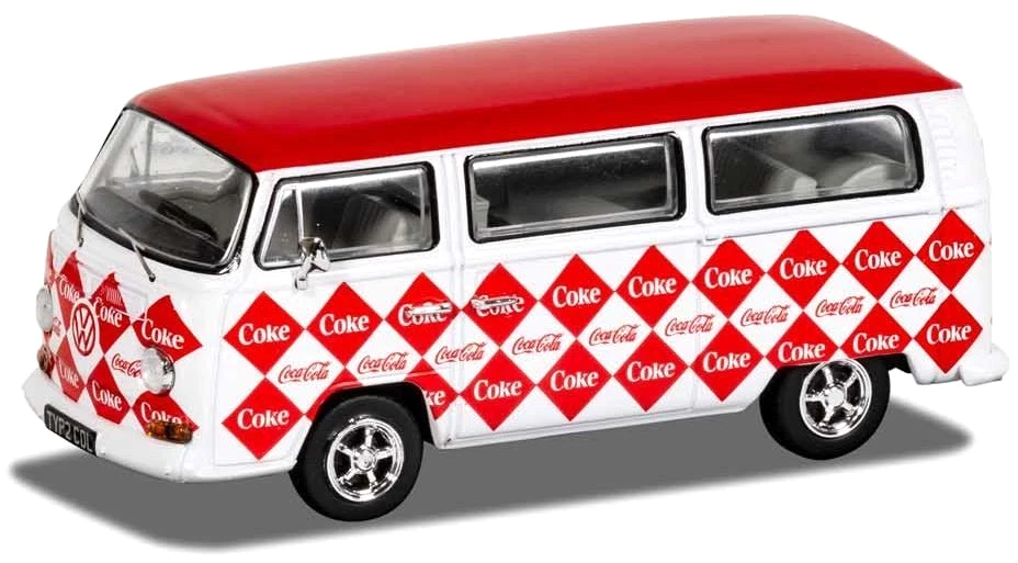 1:43 Scale Corgi CC02745 Volkswagen T2 Camper Van - COCA COLA DIAMONDS - BNIB - Image 1 of 1