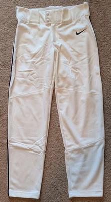 Pantalones de béisbol largos Nike para niños blancos con Swoosh azul marino BQ6426 talla grande nuevos con etiquetas Foto 1 de 4