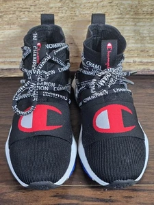 Champion Rally Pro Black White Athletic Shoes Boys Size 4Y - Picture 1 of 14