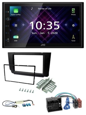 JVC DAB 2DIN MP3 Bluetooth USB Autoradio für Seat Ibiza 2017-2021 schwarz - Bild 1 von 4