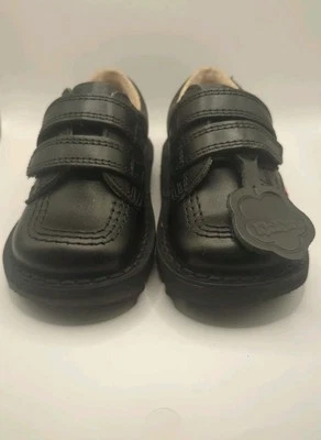 Zapatos Kickers para Niños Talla 5.5 Kicklo Vel I Core Negro Doble Gancho Correa Foto 1 de 4