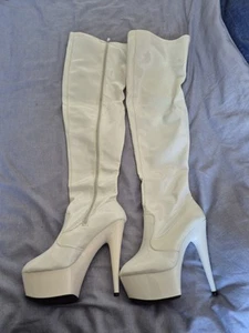 Pvc Leg High Boots Size 6 - Picture 1 of 1