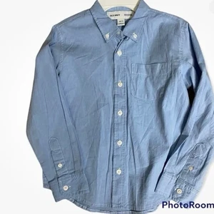 Old Navy Blue Button Down Oxford L/Sleeve Boys Shirt, Size Small (6-7), B59, $12 - Picture 1 of 6