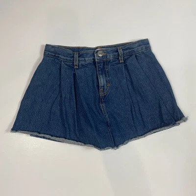 Pantalón corto plisado tiro alto de mezclilla para niñas LEVIS talla 10 Foto 1 de 4