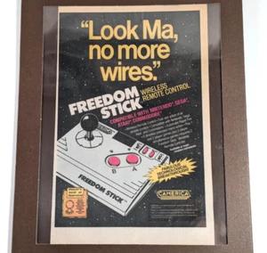 1988 Freedom Stick Wireless Controller Werbung - Gerahmt Retro Gaming Dekor 12x9,5 - Bild 1 von 8