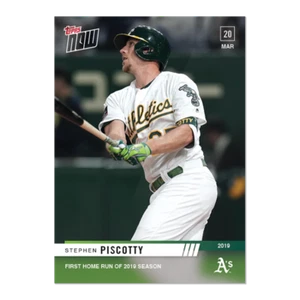 2019 Topps NOW Stephen Piscotty Card #2 ~ "1st HR of 2019 Season" ~ PR only 321! - Picture 1 of 2