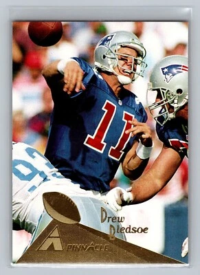 1994 Pinnacle Drew Bledsoe NFL Football Card Patriots - Image 1 of 2