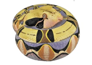 【In magazzino】 Statua serpente da collezione corpo celeste animale Gabon Gaboon vipera - Foto 1 di 5