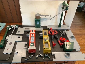 Spider-Man - 2004 STUNT SYSTEM, Toy Biz, Loose Set w 12” Spiderman, MARVEL - Picture 1 of 11