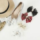 1PC Shiny Shoes Buckle Accessories Pearl Shoes Flower Jewelry  High Heel
