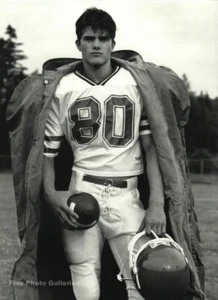 1990s Vintage BRUCE WEBER Handsome Athlete Male Football Player Photo On 11X14 - Picture 1 of 1