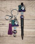 Have The Day You Deserve Beaded Keychain And Pen Set