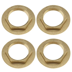 4x 1/2 Inch BSP Flanged Back Nut Brass Tap Plumbing Fitting Nut Hardware - Picture 1 of 7