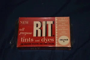 Vintage Rit Orange #3 Dye Powder Discontinued 1 1/2 Oz NOS - Picture 1 of 6