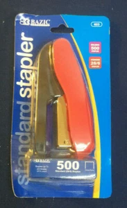 Schreibtisch Hand Standard 26/6 Hefter mit 500 Ct Heftklammern ROT - Bild 1 von 1