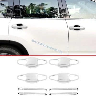 Cubierta de manija de cuenco de puerta exterior para Toyota Highlander 2014-2018 2019 acero cromado Foto 1 de 4