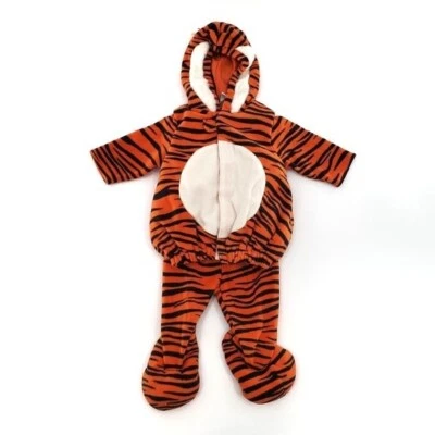 Antiguo Disfraz de Tigre Naranja Bebé Azul Marino 0-6M 2 Piezas Pantalones con Capucha Conjunto de Halloween Foto 1 de 4