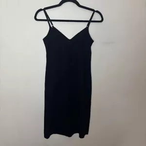 Caommando Dress Women's Small/Medium Black Slip Adjustable Strap Cami Basic - Picture 1 of 8
