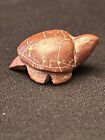 Vintage Pipestone Catalin Omanica Sioux Mini Turtle Red Stone Fetish Figurine