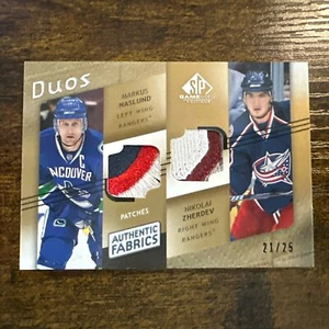  2008-09 SP Game Used Authentic Fabrics Duos Patches #AF2PZ Naslund/ Zherdev /25 - Picture 1 of 2