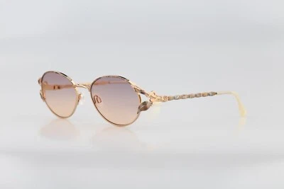 Gafas de sol Diva 5074 E 34E vintage años 90 lentes bicolor tintadas doradas y tortugas nuevas de stock Foto 1 de 4