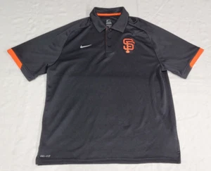 2013 San Francisco Giants Nike Dri-fit Polo Hombre Talla L Grande MLB Negro SF - Imagen 1 de 8