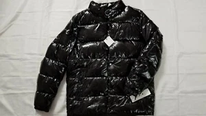 NEU CALVIN KLEIN HERREN WASSERDICHT GESTEPPTER PUFFER SCHWARZ GLÄNZEND JACKE GRÖSSE L - Bild 1 von 4