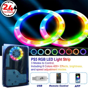 8 Colors LED Light Strip for PS5 Console 5050 RGB Lights Sync Music 400 Effects - Picture 1 of 19