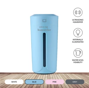 Portable LED Ultrasonic Mini Diffuser Aromatherapy Air Humidifier 230ML 4 Colors - Picture 1 of 10