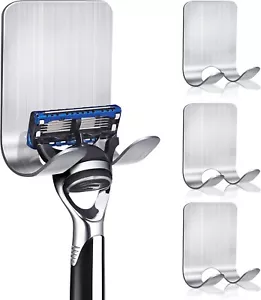 Razor Holder for Shower, 4 Pack Stainless Steel Razor Holder Hooks, Waterproof S - Picture 1 of 4