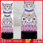 DIY Special Shaped Diamond Painting Cat LED Light Cross Stitch Embroidery Lamp