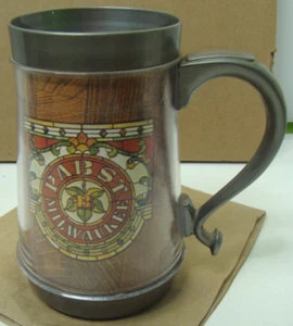 Pabst Milwaukee Pabst Blue Ribbon Stein Mug Vintage 1970s USA Oversized Flambeau - Picture 1 of 11