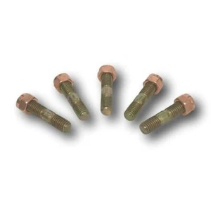 TURBO STUD & COPPER LOCK NUT FOR DUMP PIPE SET OF 5 - M8 X 1.25 X 36MM LONG - Picture 1 of 3