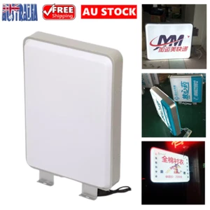 LED Light Box Sign 50x70CM Rectangular Outdoor Projecting Plain Shop Bar Signs - Picture 1 of 13