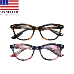 Lesebrille Cat Eye Presbyopic Blaulicht 2 Stück Set Stärke +1,00 Neu - Bild 1 von 4