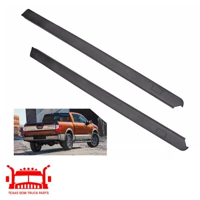 Black Bed Rail Cap LH RH Side Trim For 2004-2015 Nissan Titan King Cab Only 5.6L - Image 1 of 4