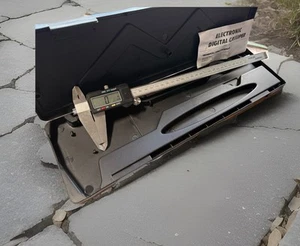 12" LCD Screen Digital Vernier Caliper Micrometer Fraction /MM/SAE Stainless - Picture 1 of 11