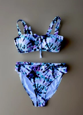 Jessica Simpson Mujer’s 2 Piezas Bikini Traje de Baño Natación Modesto Pequeño/Mediano LEER Foto 1 de 4